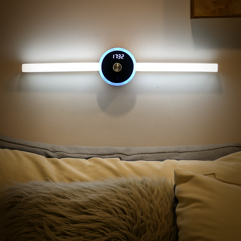 Motion Sensor Smart Cabinet Light with Clock – Removable LED Wardrobe Lamp - Lush Brush