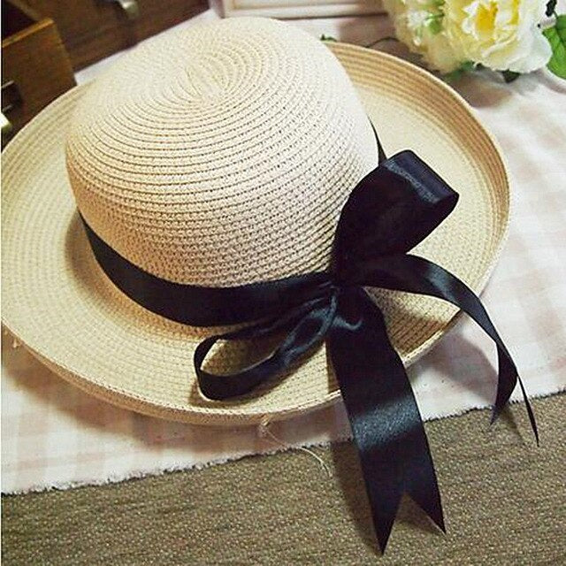 Chic Bowknot Straw Sun Hat for Women - Lush Brush