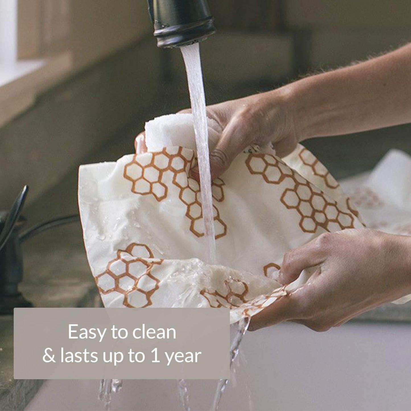 Eco-Friendly Reusable Beeswax Food Wraps - Teal Nature Patterns