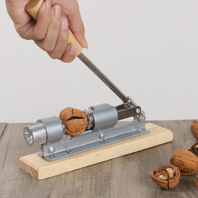 Eco-Friendly Manual Nutcracker - Sustainable Metal & Wood Design