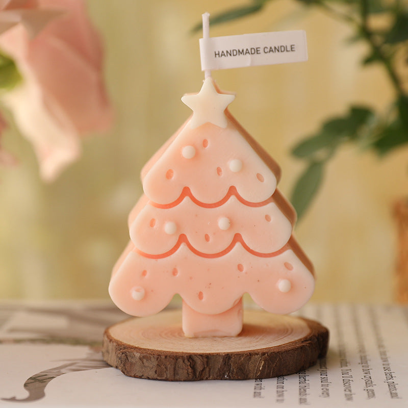 Eco-Friendly Handmade Christmas Tree Candle - Decorative & Biodegradable