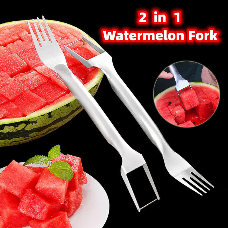 2-in-1 Stainless Steel Watermelon Fork and Slicer
