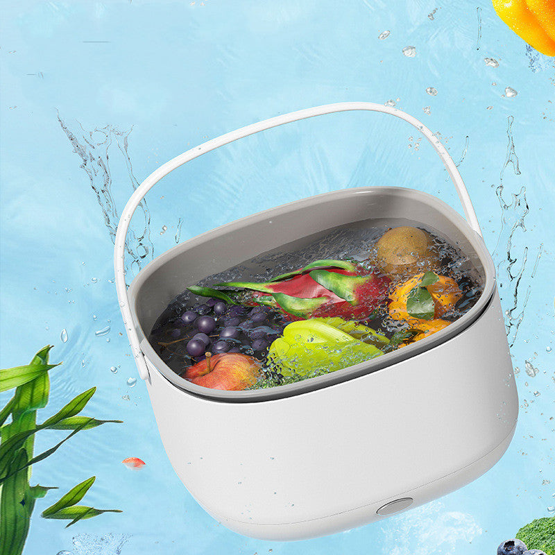 Eco-Friendly Portable Washing Basin in White and Gray