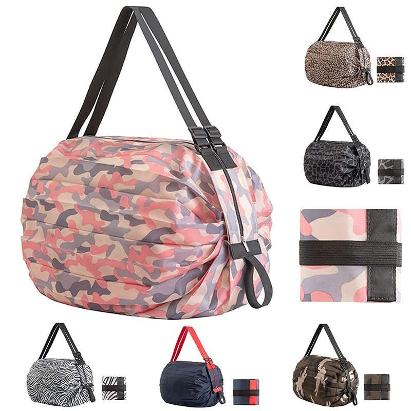 Eco-Friendly Reusable Camouflage Shopping Tote - Large, Foldable, Durable