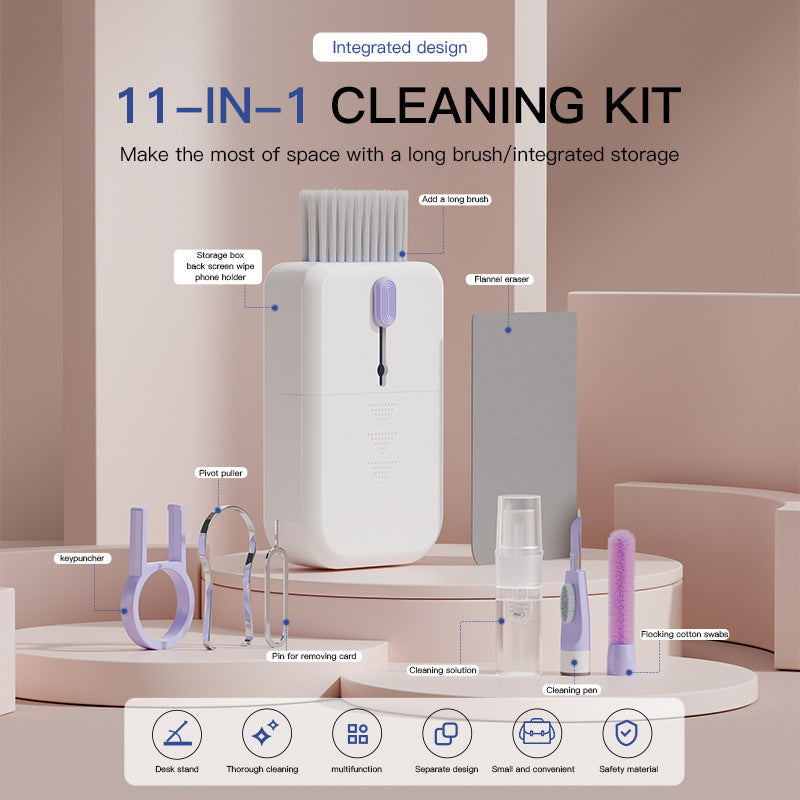 11-in-1 PC Cleaning Kit - Multi-Functional, Eco-Friendly, Compact Design - Lush Brush