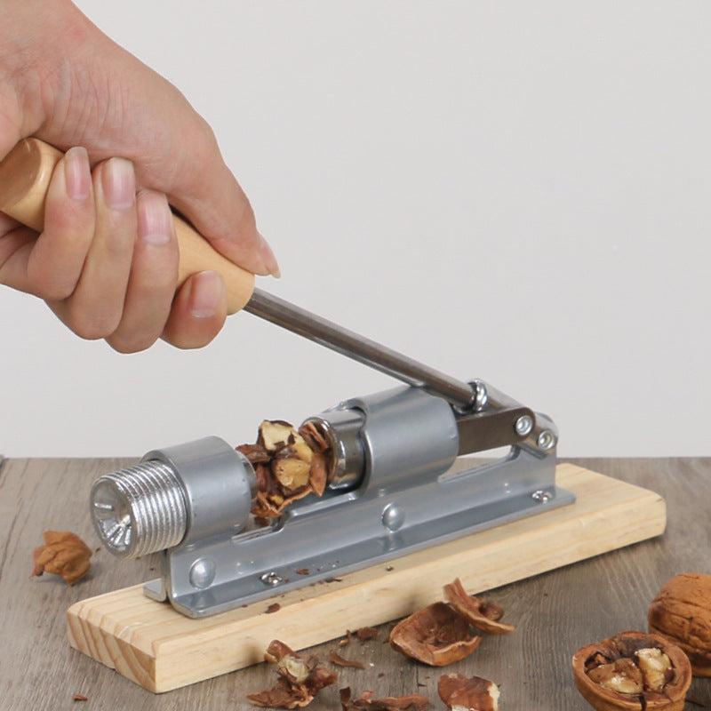 Eco-Friendly Manual Nutcracker - Sustainable Metal & Wood Design