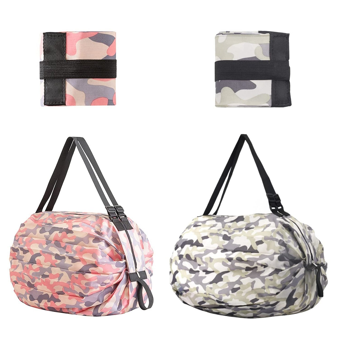 Eco-Friendly Reusable Camouflage Shopping Tote - Large, Foldable, Durable