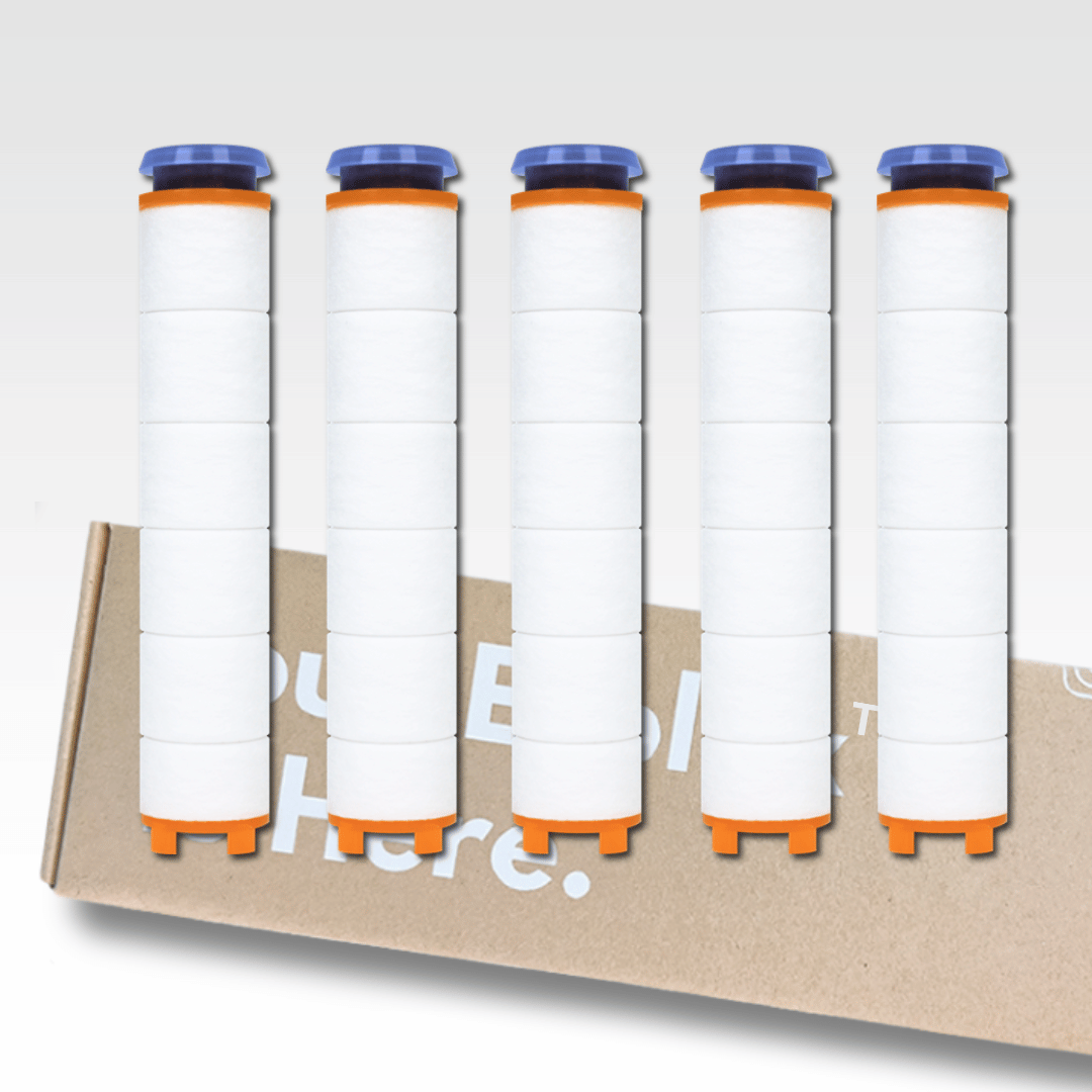 Ecolux™ Pro Filtered Shower head Replacement Filters (5-Pack)