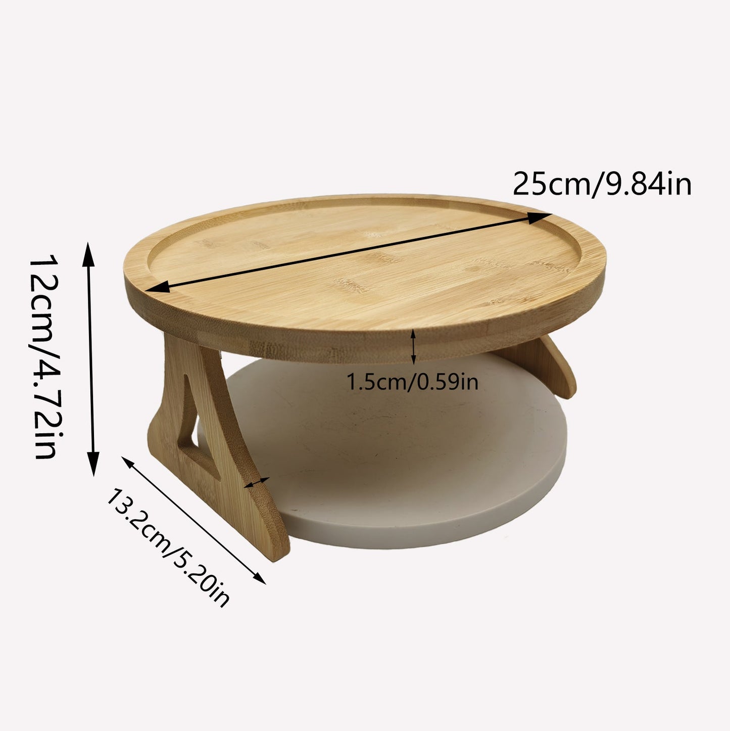 Bamboo Sofa Armrest Tray Table - Eco-Friendly, Durable, Multi-Use