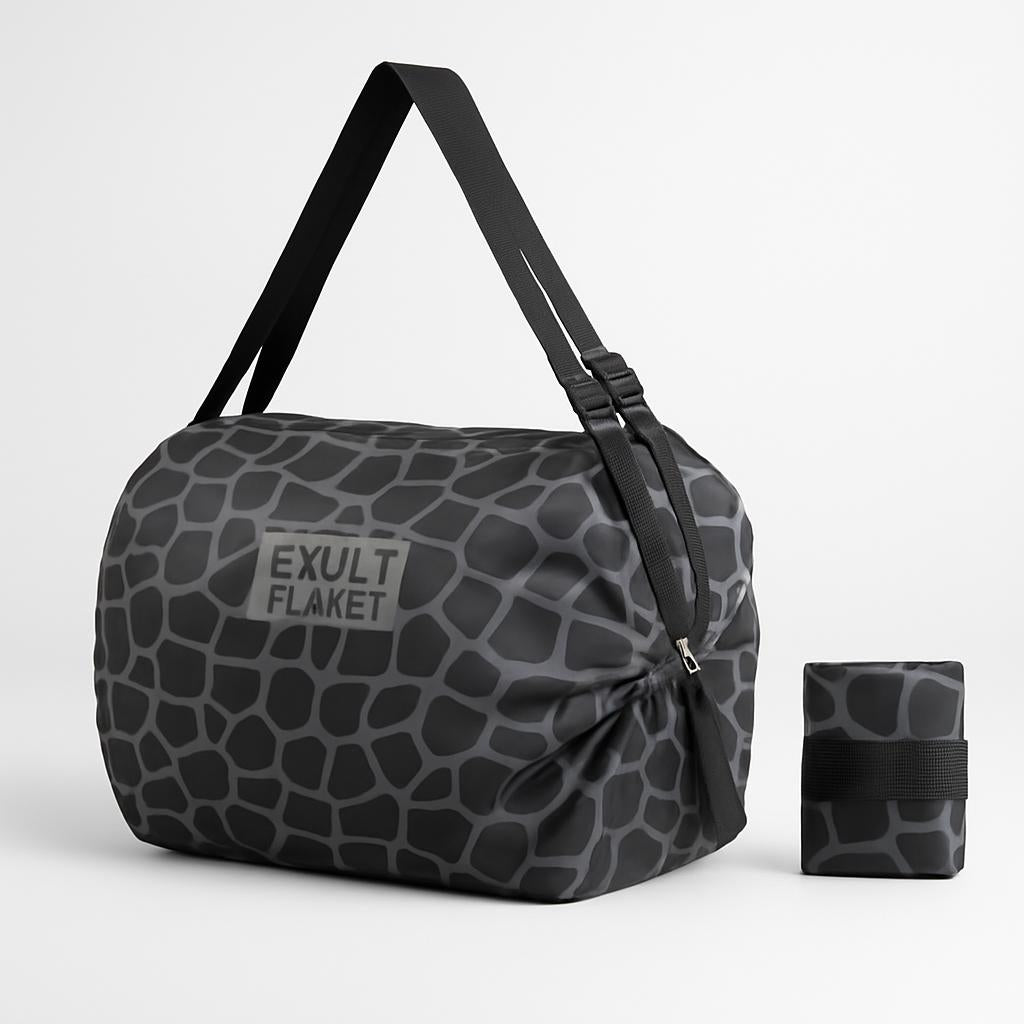 Eco-Friendly Reusable Camouflage Shopping Tote - Large, Foldable, Durable