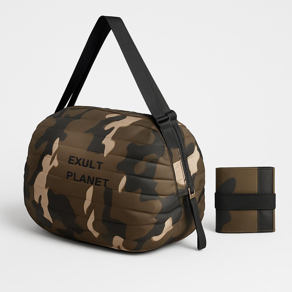 Eco-Friendly Reusable Camouflage Shopping Tote - Large, Foldable, Durable