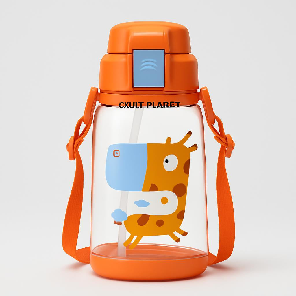 Eco-Friendly Kids Water Bottle with Straw - BPA Free