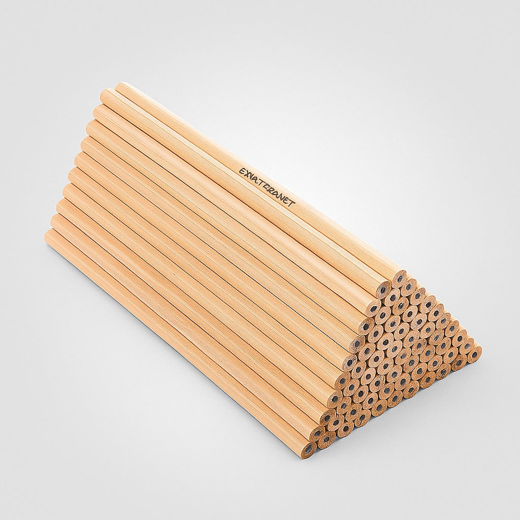 Eco-Friendly Natural Wood Hexagonal Pencils