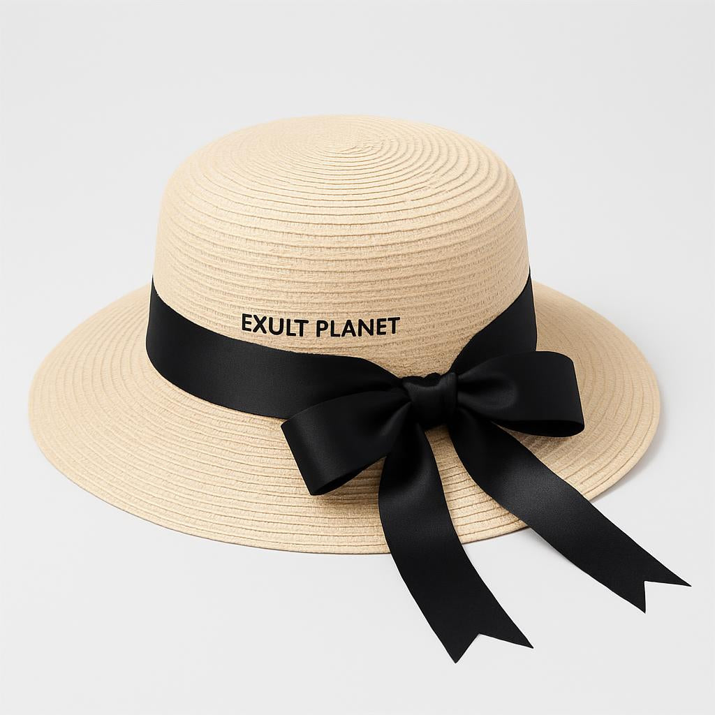 Chic Bowknot Straw Sun Hat for Women - Lush Brush