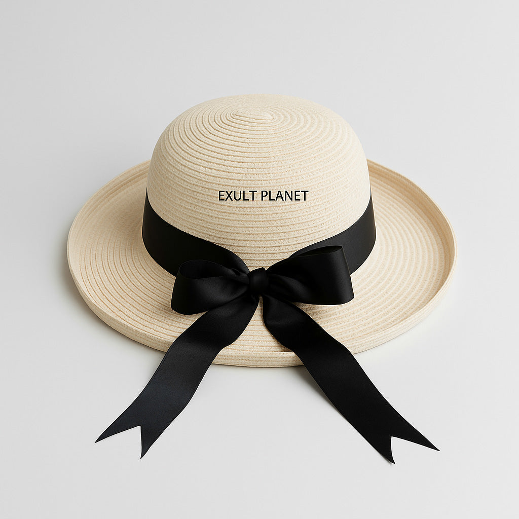 Chic Bowknot Straw Sun Hat for Women - Lush Brush