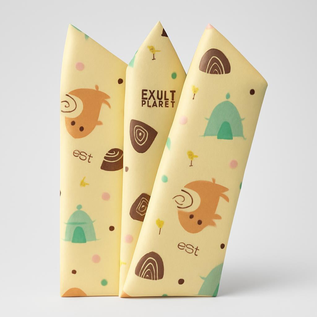 Eco-Friendly Beeswax Food Wraps - Reusable & Biodegradable