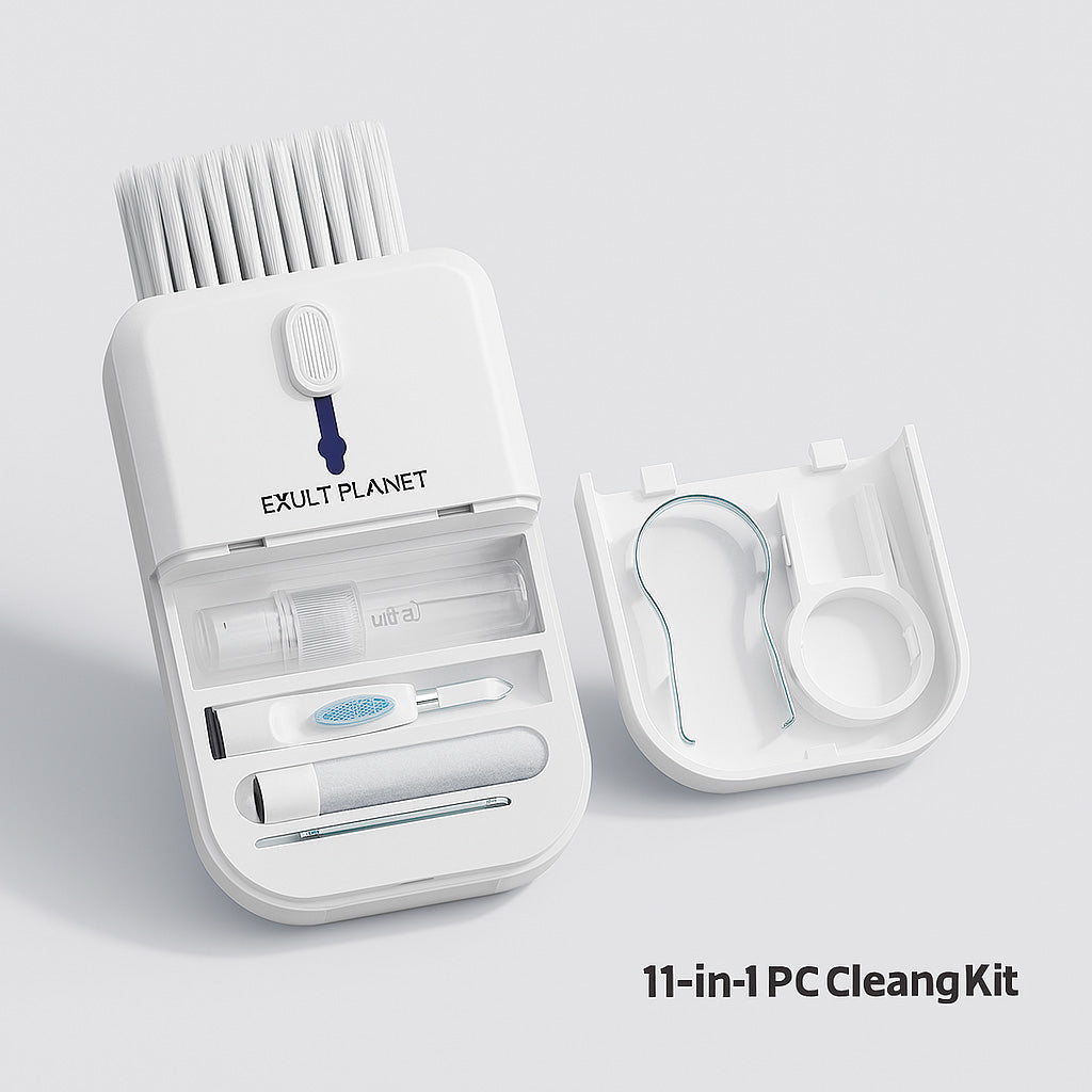 11-in-1 PC Cleaning Kit - Multi-Functional, Eco-Friendly, Compact Design - Lush Brush