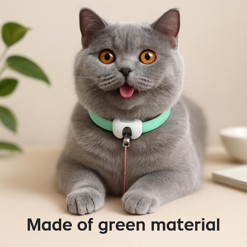 Automatic Cat Laser Collar Toy – USB Rechargeable Interactive Pet Trainer - Lush Brush