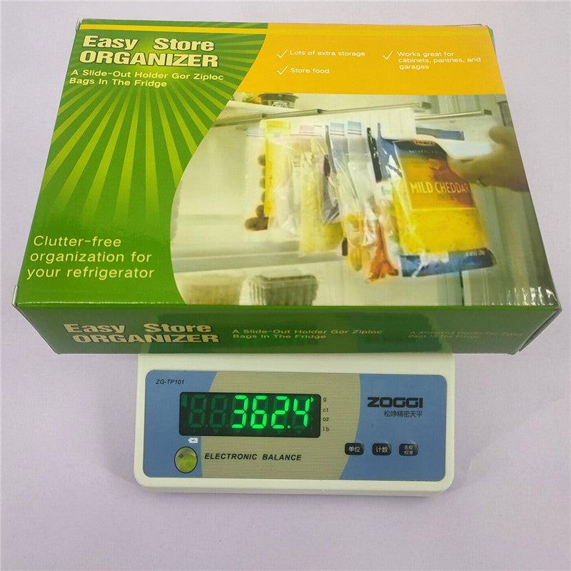 Refrigerator Storage Rack with Eco-Friendly Bag Holders