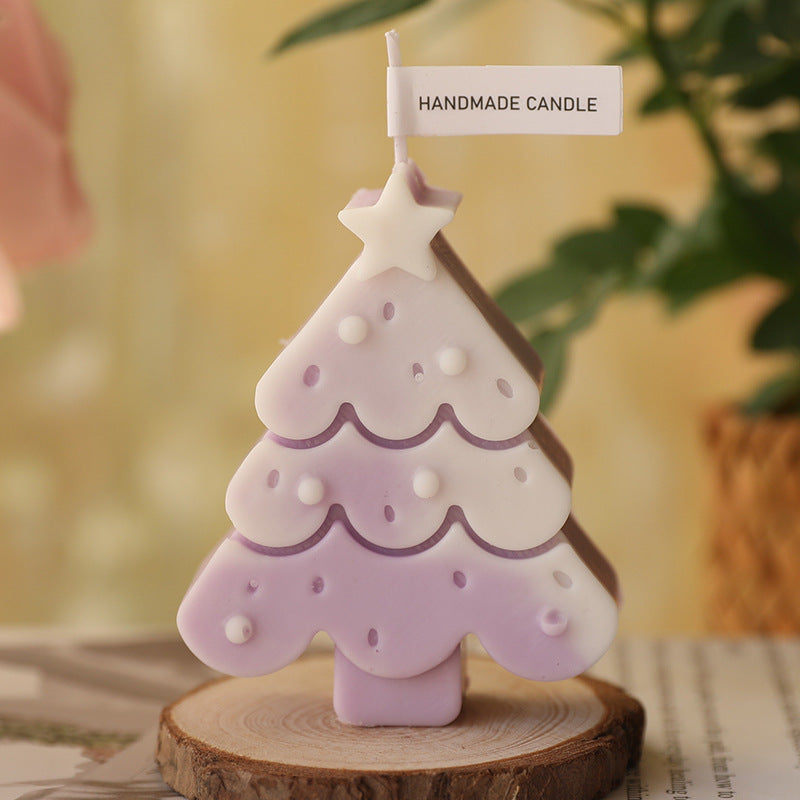 Eco-Friendly Handmade Christmas Tree Candle - Decorative & Biodegradable
