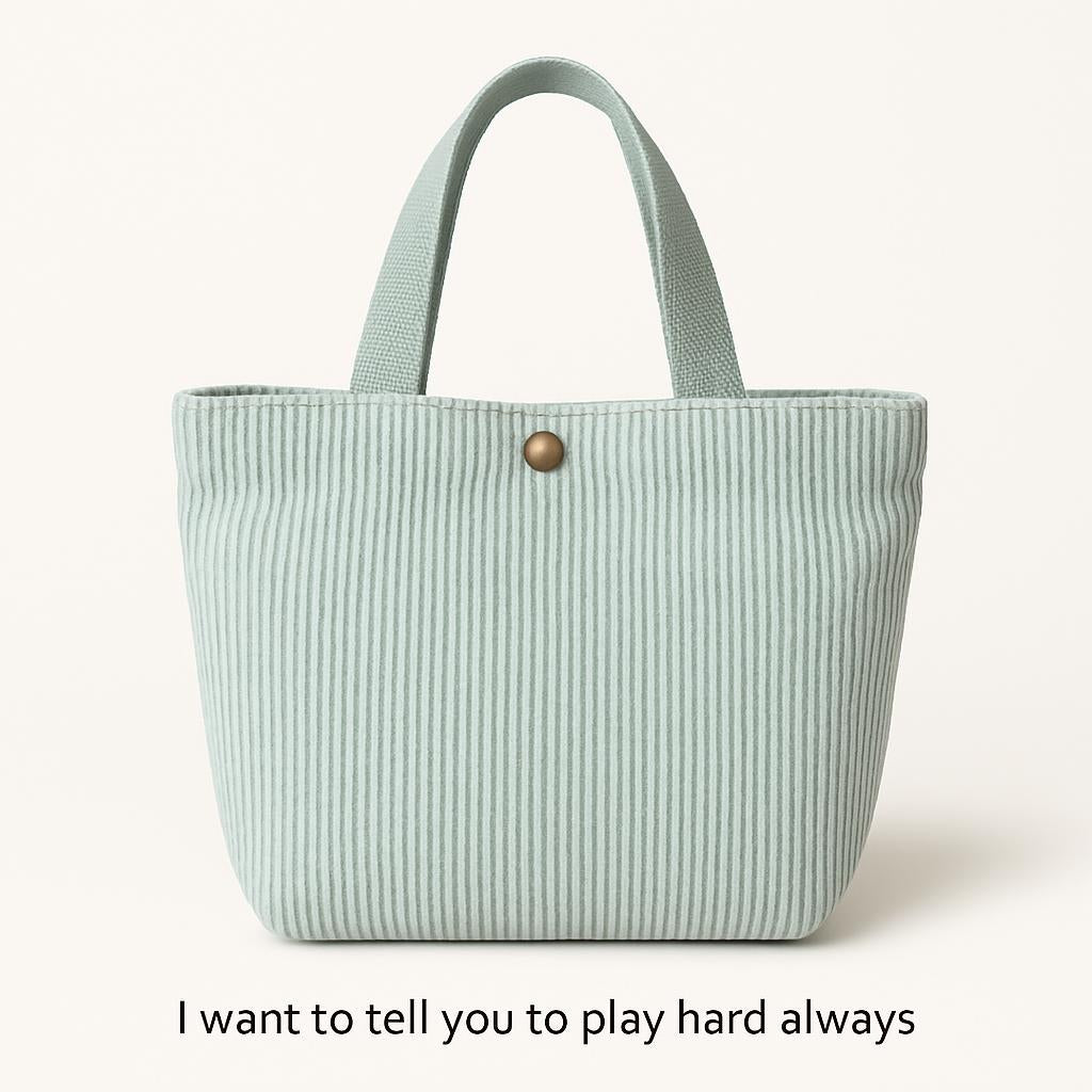 Light gray eco-friendly tote bag with a flat bottom