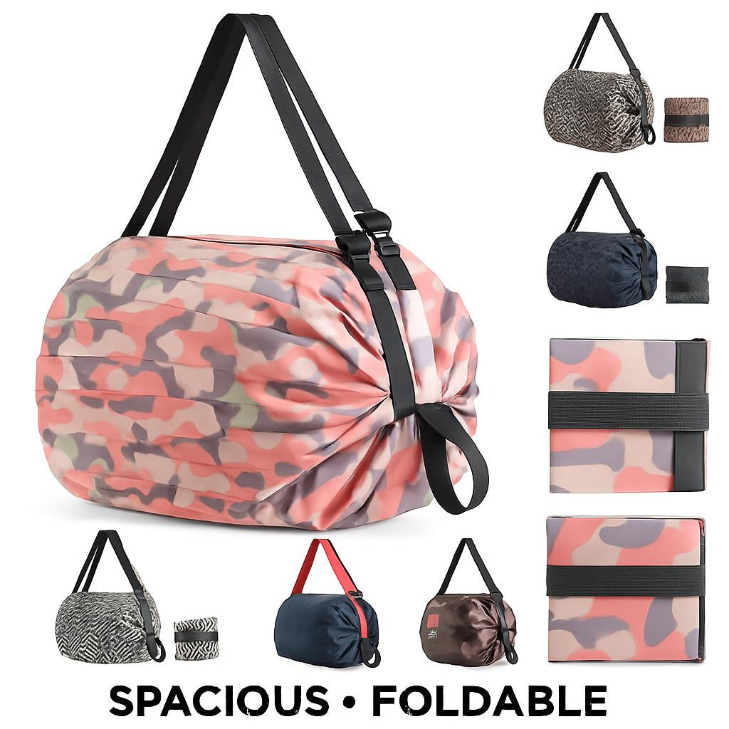 Eco-Friendly Reusable Camouflage Shopping Tote - Large, Foldable, Durable