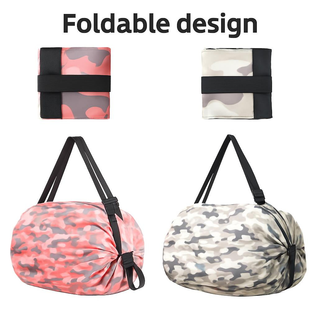 Eco-Friendly Reusable Camouflage Shopping Tote - Large, Foldable, Durable