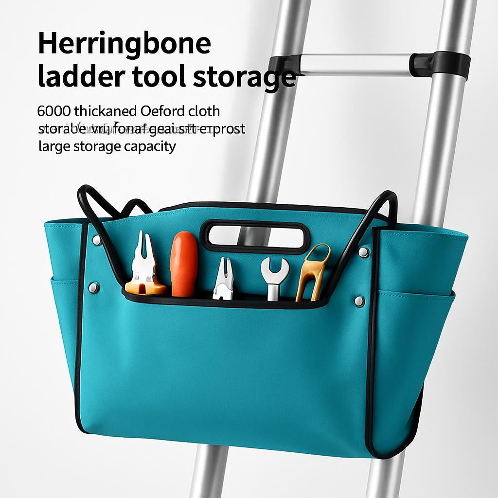 Durable Waterproof Herringbone Ladder Tool Storage Bag in Blue
