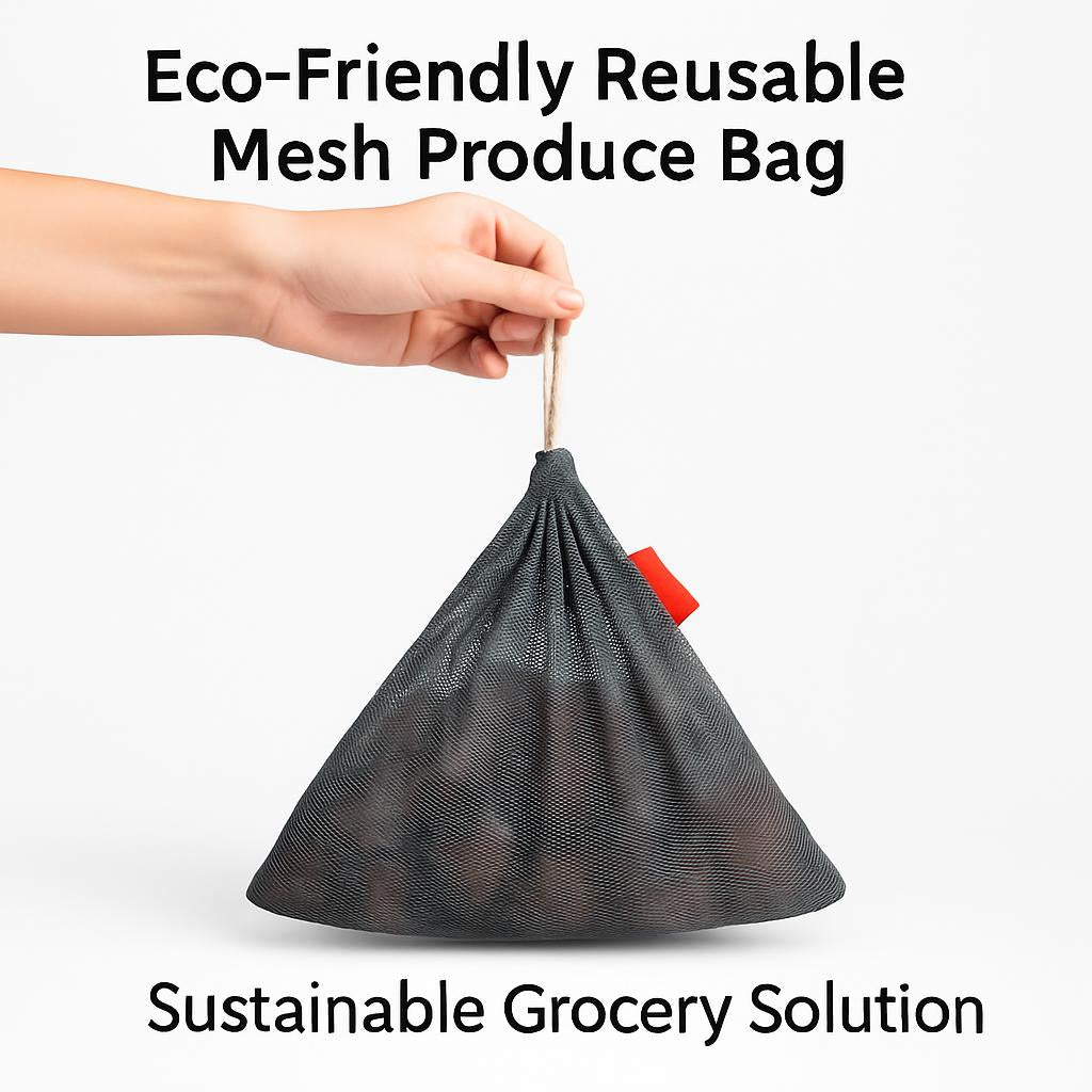 Eco-Friendly Reusable Mesh Produce Bag - Sustainable Grocery Solution