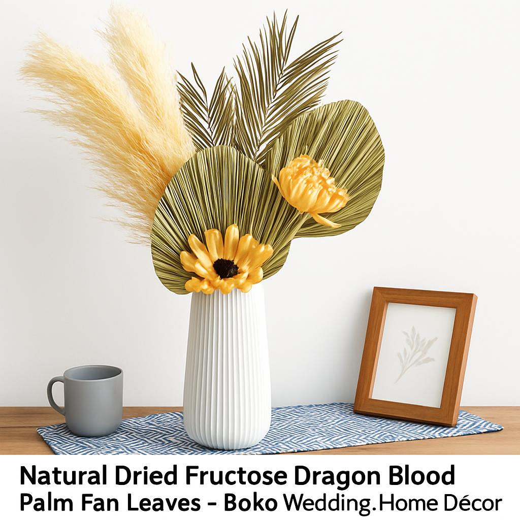 Natural Dried Fructose Dragon Blood Palm Fan Leaves – Boho Wedding & Home Décor