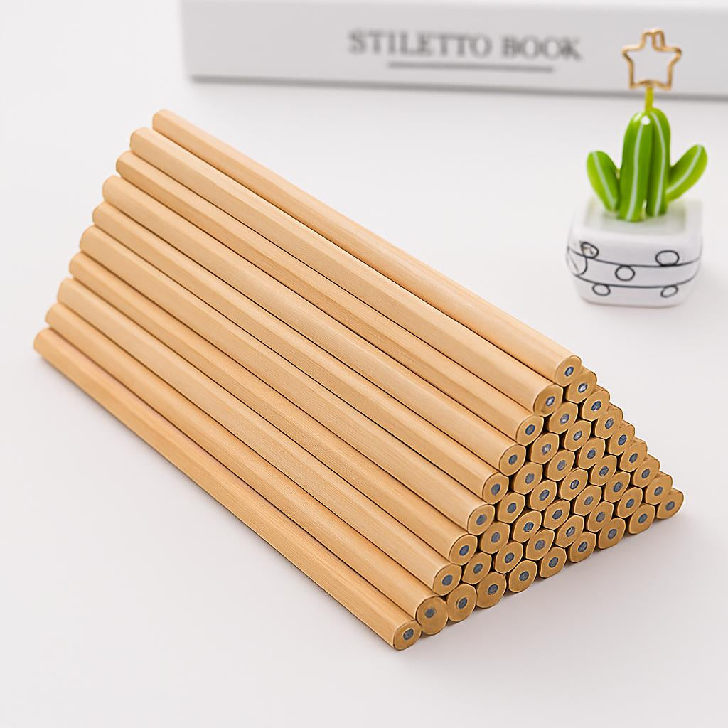 Eco-Friendly Natural Wood Hexagonal Pencils