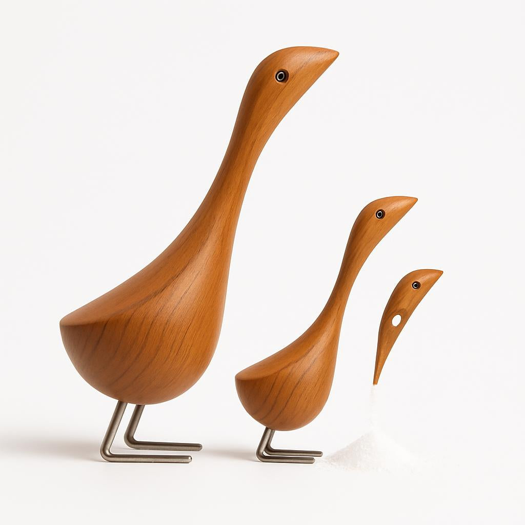 Eco-Friendly Wooden Bird Figurines - Sustainable Home Décor