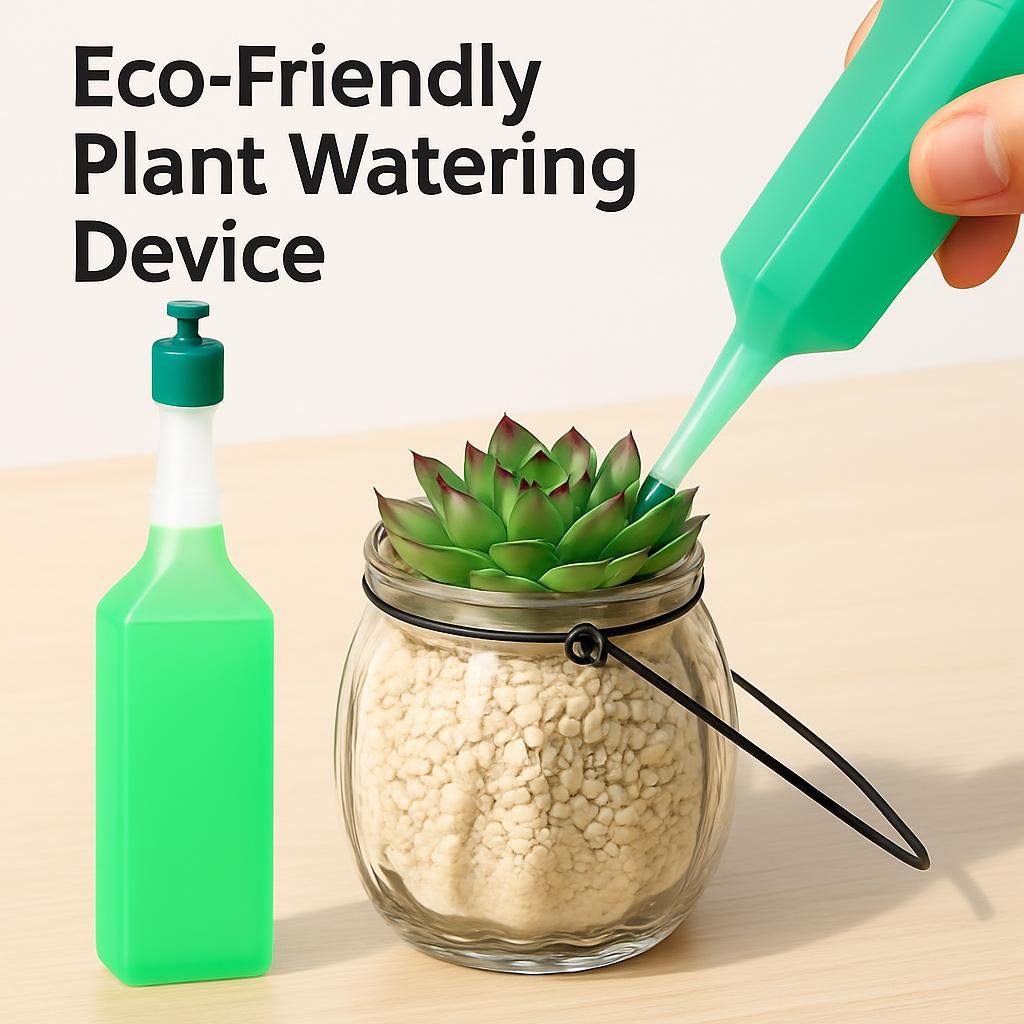 Eco-Friendly Plant Watering Device with Water-Saving Green Bottle