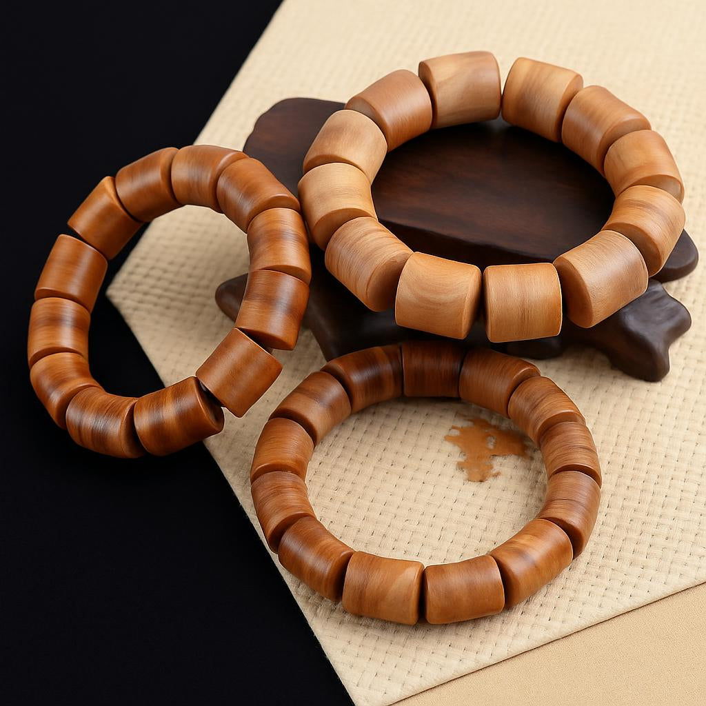 Eco-Friendly Wooden Bead Bracelet - Sustainable Style