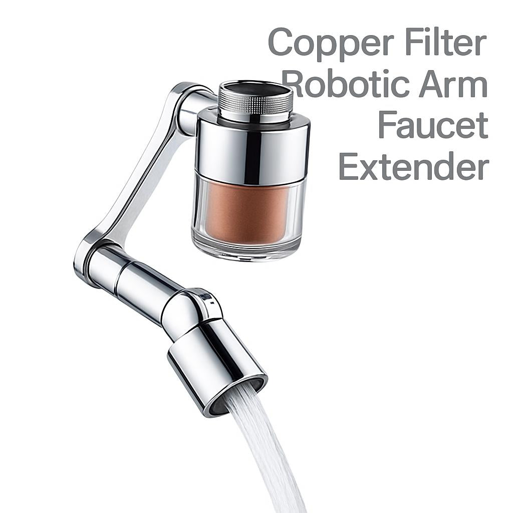 Copper Filter Robotic Arm Faucet Extender