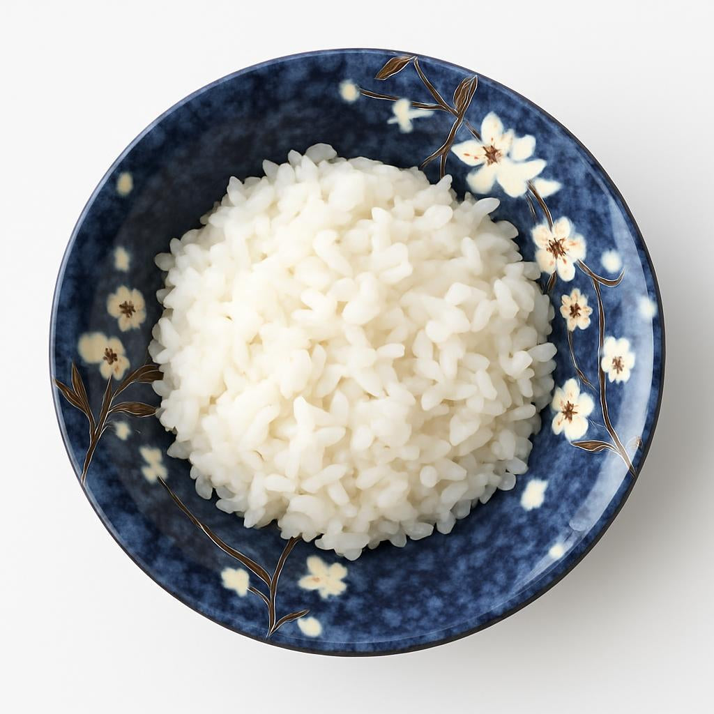 Blue Cherry Blossom Ceramic Bowl for Rice & Porridge