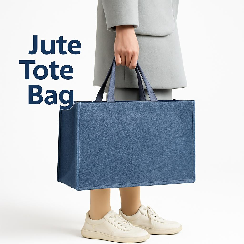Eco-Friendly Reusable Jute Tote Bag - Sustainable Shopping Solution